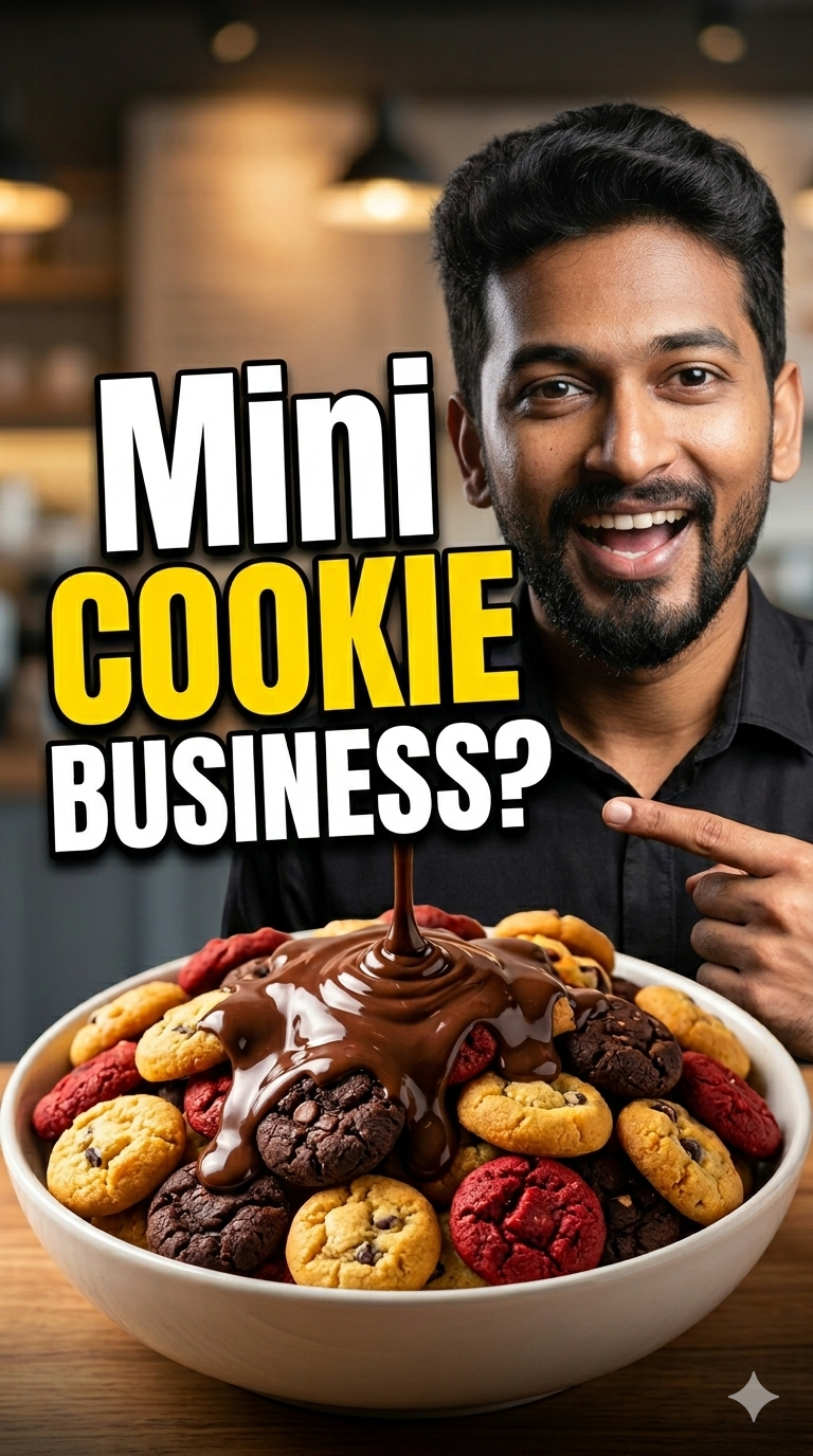 Mini cookies with chocolate dip business in India