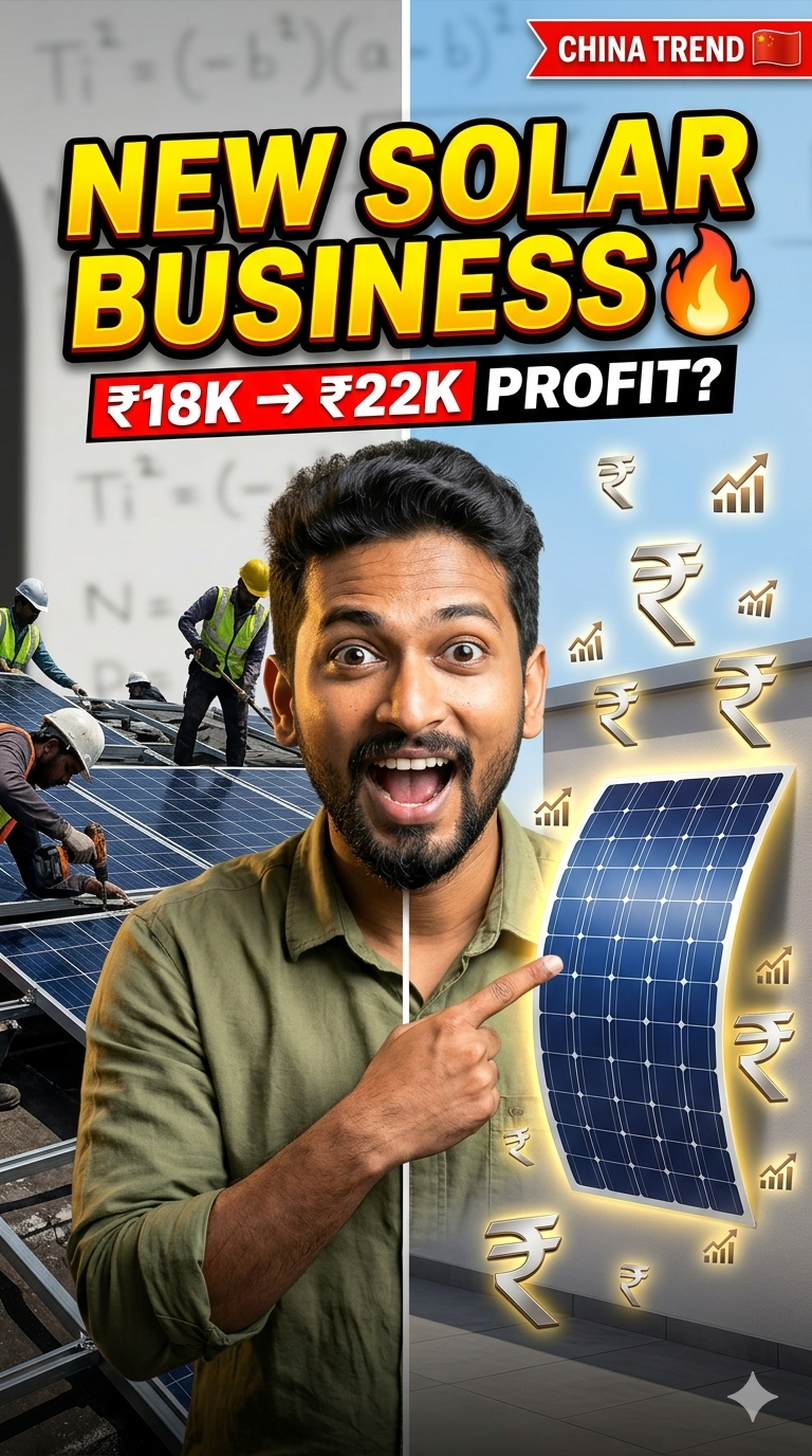 Foldable flexible solar panel business in India