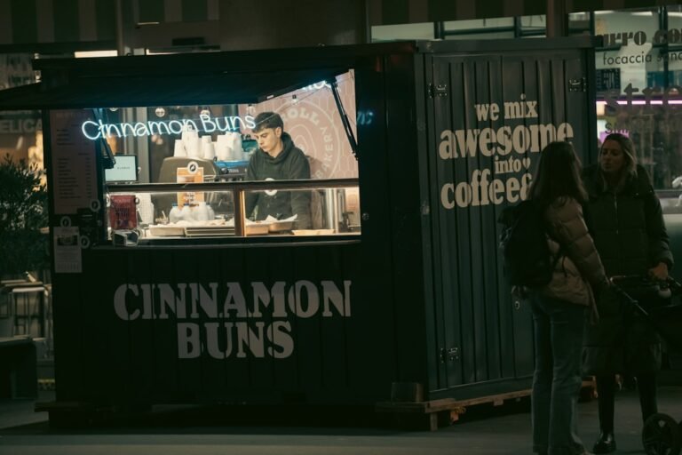 Street food and dessert stall for a food business