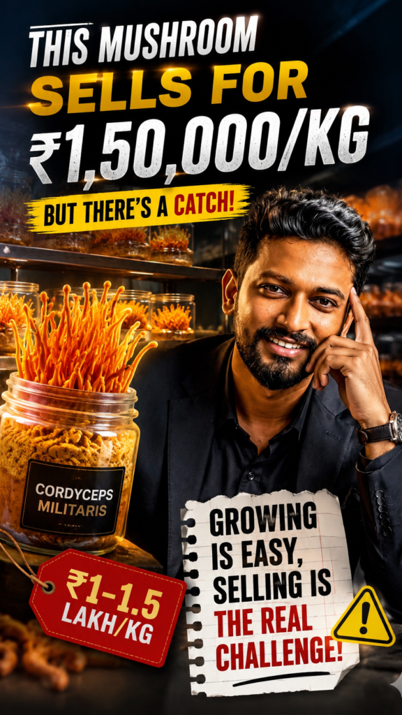 Cordyceps militaris mushroom farming business in India
