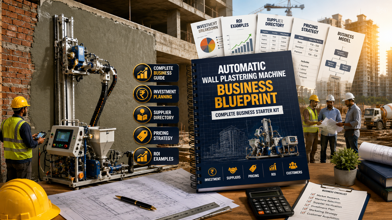 Automatic Wall Plastering Machine Business Blueprint (2026)