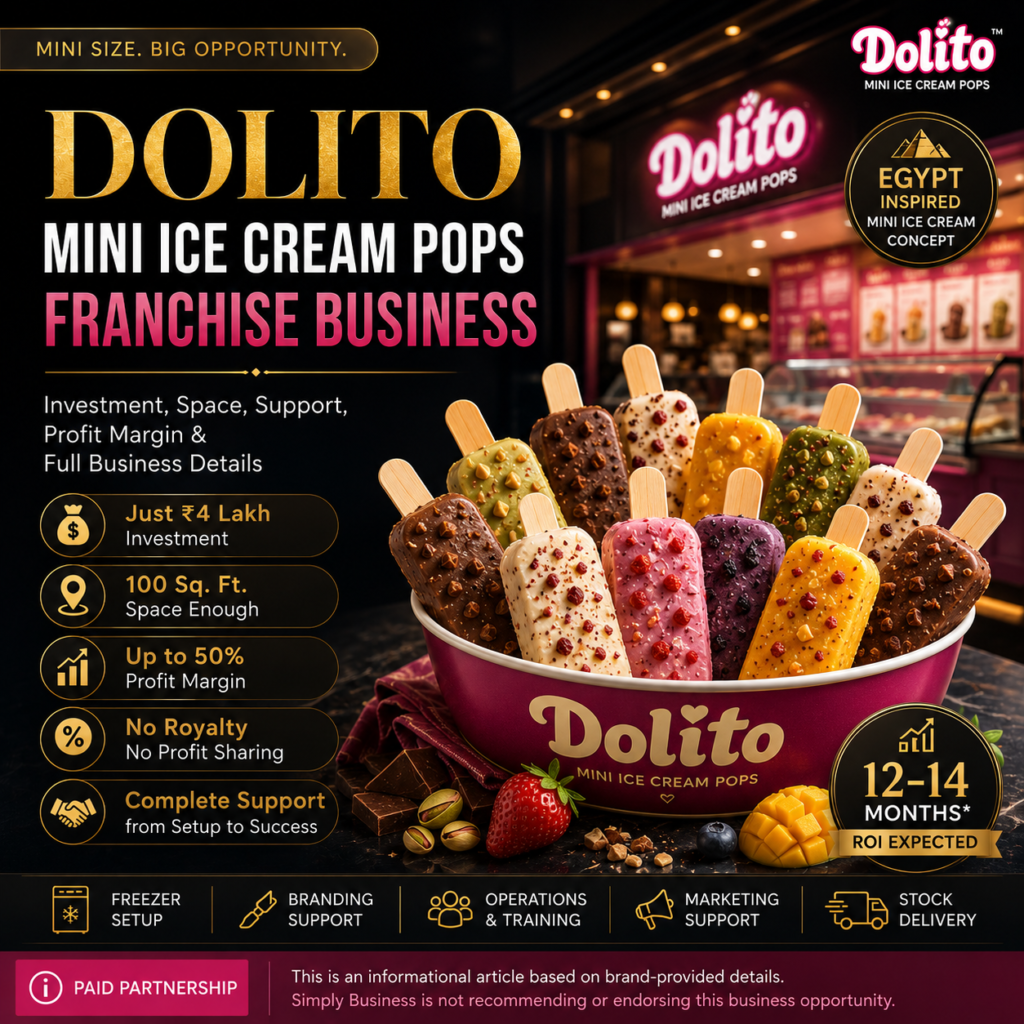 Dolito Mini Ice Cream Pops Franchise: Investment, Space, Support & Business Details