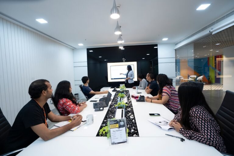 Entrepreneurs and small business workspace