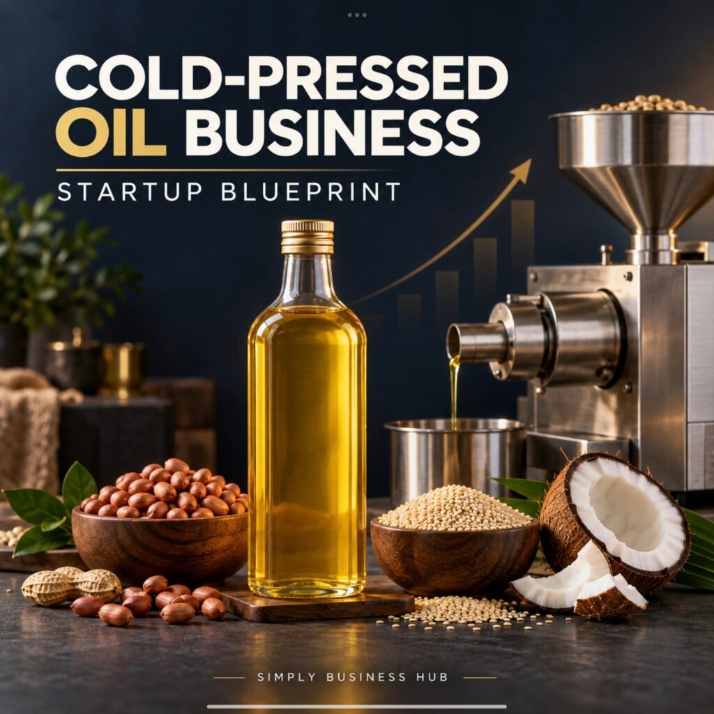 Cold-pressed oil business machine and premium cooking oil bottles in India