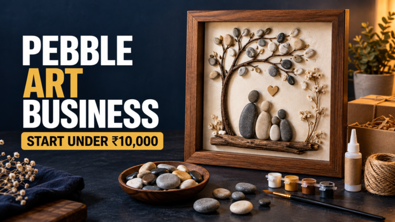 Pebble art frame business in India starter guide under ₹10,000